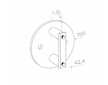Boční držák sloupku, na trubku 42.4mm,  aisi 304, brus
