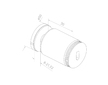 Bodový držák skla průměr 50x30mm s regulací - sklo 8-21.52mm,aisi304,na jekl, brus