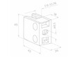 Držák skla 45x45x26mm s podpěrou a kolíkem, sklo 6-10.76mm - aisi304, na jekl, lesk