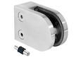 Držák skla 50x40x26mm s kolíkem, sklo 6-10.76mm - aisi304, na jekl, lesk