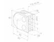 Držák skla 50x40x26mm s kolíkem, sklo 6-10.76mm - aisi304, na trubku 42,4, brus