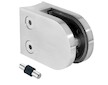 Držák skla 50x40x26mm s kolíkem, sklo 6-10.76mm - aisi304, na trubku 42,4, lesk