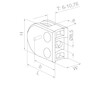 Držák skla 50x40x26mm s kolíkem, sklo 6-10.76mm - aisi304, na trubku 42,4, lesk