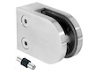 Držák skla 50x40x26mm s kolíkem, sklo 6-10.76mm - aisi316, na jekl, brus