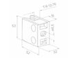 Držák skla 52x52x32mm s podpěrou a kolíkem, sklo 8-12.76mm - aisi304, na jekl, brus