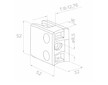 Držák skla 52x52x32mm s podpěrou a kolíkem, sklo 8-12.76mm - aisi304, na trubku 42,4, brus