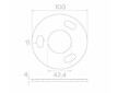 Kotvící příruba pr.100x42,4x4mm, aisi304, bez povrchové úpravy