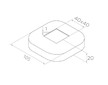 Krytka sloupku 105x105mm, díra 40x40mm, aisi 304, brus