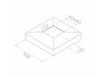 Krytka sloupku 108x108mm, díra 40x40mm, aisi 304, lesk