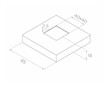 Krytka sloupku 85x85mm, díra 40x40mm, aisi 304, brus