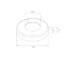 Krytka sloupku pr.104mm, díra 48,3mm, aisi 304, brus