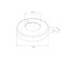 Krytka sloupku pr.105mm, díra 42,4mm, aisi 304, brus