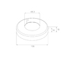 Krytka sloupku pr.105mm, díra 48,3mm, aisi 304, brus