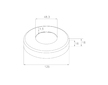 Krytka sloupku pr.125x18mm, díra 48,3mm, aisi 304, brus