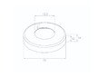 Krytka sloupku pr.75mm, díra 12,5mm, aisi 304, brus