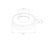 Krytka sloupku pr.90mm, díra 42,4mm, aisi 304, brus