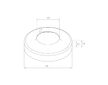 Krytka sloupku pr.95mm, díra 40mm, aisi 304, lesk