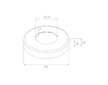 Krytka sloupku pr.95mm, díra 42,4mm, aisi 304, brus