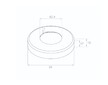 Krytka sloupku pr.95mm, díra 42.4mm, aisi 304, lesk