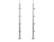 Sloupek rohový pr.42,4x1060mm, pro prutovou výplň pr.12mm, pro madlo pr.42,4mm, aisi 304, lesk