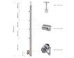 Sloupek středový pr.42,4x1130mm, boční uchycení, pro prutovou výplň pr.12mm, pro madlo pr.42,4mm, aisi 304, brus
