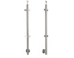 Sloupek středový pr.42,4x1230mm, boční uchycení, pro skleněnou výplň 6-10.76mm, pro madlo pr.42,4mm, aisi 304, brus