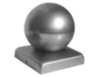 Víčko s koulí 80x80mm koule pr.80mm