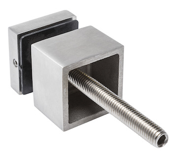 Bodový držák skla 40x40mm - sklo 8-21.52mm,aisi304,na jekl, brus