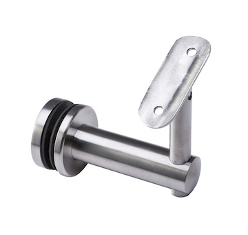 Držák madla na trubku pr.42.4mm,kotvení na sklo 10-30mm, nastavitelný, aisi304, brus