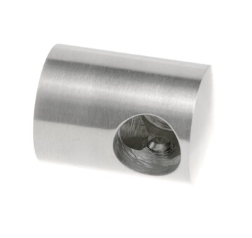 Držák prutové výplně koncový levý pro prut 12mm,aisi304, na jekl, lesk