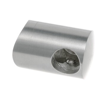 Držák prutové výplně koncový levý pro prut 12mm,aisi304, na trubku 42.4, lesk