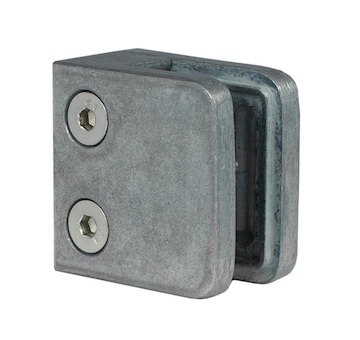 Držák skla 45x45x26mm, sklo 6-10.76mm - pozink, na jekl, bez povrchové upravy