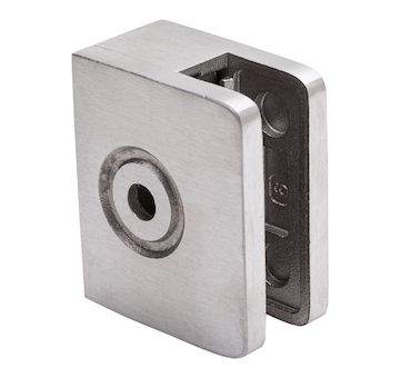 Držák skla s bočním uchycením 50x60x28mm, sklo 8-10.38mm - aisi316, na jekl, brus