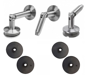 Držák skleněné stříšky, sklo 8-17,52mm, čep 12mm, aisi 316, brus