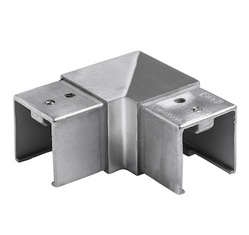 Koleno horizontální 90°, na jekl 40x40mm, aisi304, brus