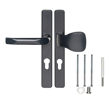 Komplet kovaní klika+koule rozteč 72mm antracit