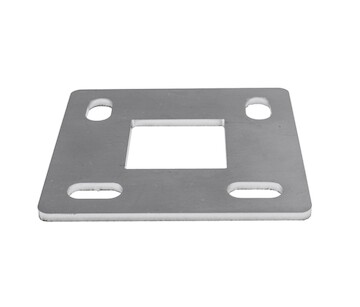 Kotvící příruba 100x100 mm, díra 40x40mm, aisi304, bez povrchové úpravy