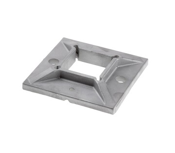 Kotvící příruba 100x100 mm, díra 40x40mm, aisi304, bez povrchové úpravy