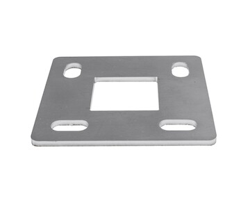 Kotvící příruba 80x80 mm, díra 40x40mm, aisi304, bez povrchové úpravy
