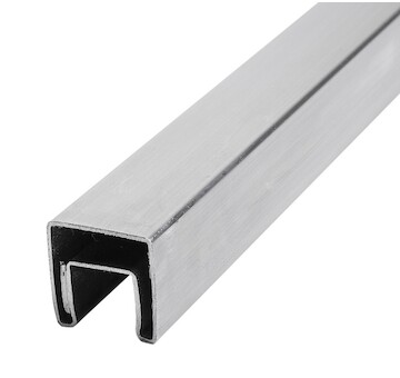 Madlo U 40x40mm, délka 2500mm,pro sklo 8-21,52mm, aisi 304, brus