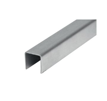 Profil U 16,5x16,5x1,5mm, délka 2500mm,pro sklo 12,76mm, aisi 304, brus