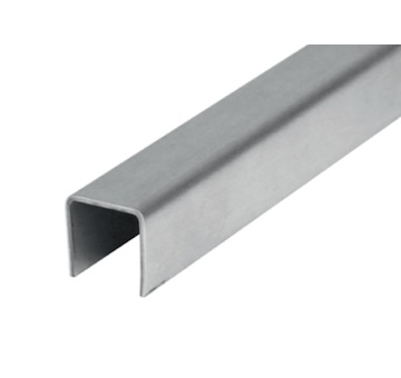 Profil U 21,5x21,5x1,5mm, délka 2500mm, pro sklo 17,52mm, aisi 304, brus