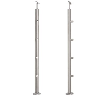 Sloupek středový pr.42,4x1060mm, pro prutovou výplň pr.12mm, pro madlo pr.42,4mm, aisi 304, lesk