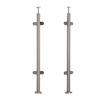 Sloupek středový pr.42,4x1060mm, pro skleněnou výplň 6-10.76mm, pro madlo pr.42,4mm, aisi 304, brus
