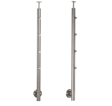 Sloupek středový pr.42,4x1130mm,boční uchycení, pro prutovou výplň pr.12mm, pro madlo pr.42,4mm, aisi 304, brus
