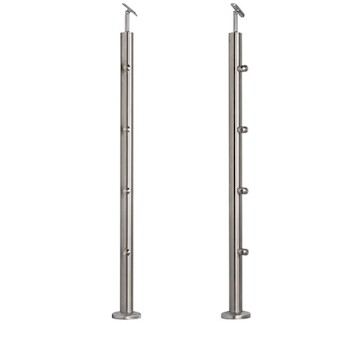 Sloupek středový pr.42,4x960mm, pro prutovou výplň pr.12mm, pro madlo pr.42,4mm, aisi 304, brus