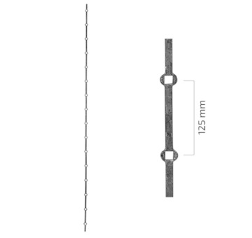 Tyč probíjená 12x12mm,délka 2m
