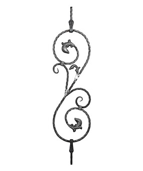 Tyčka s ornamentem 12x12/950x240mm