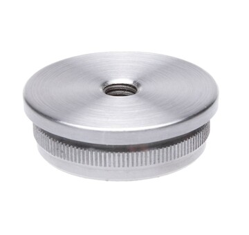 Záslepka plochá na trubku pr.42.4mm, M8, aisi304, brus
