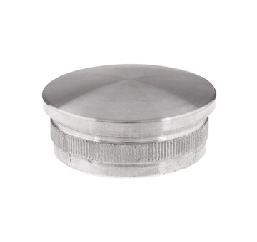 Záslepka vypouklá na trubku pr.42.4mm, aisi304, brus
